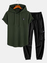 Quilted Waffle Jacquard Overshirt & Drawstring Waffle Jogger Pants