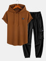 Quilted Waffle Jacquard Overshirt & Drawstring Waffle Jogger Pants