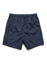 Linen Look Short Sleeve Shirt & Striped Print Swim Shorts.