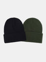 Pieces Solid Color Warm Knit Beanie Hat