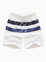Man Colorblock Spliced Swim Shorts