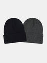 Pieces Solid Color Warm Knit Beanie Hat