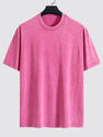 Basic Washed Distressed Drop Shoulder T-Shirt