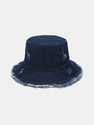 Vintage Distressed Denim Frayed Bucket Hat