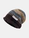 Stripe Color Block Warm Knit Beanie Hat