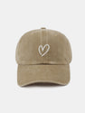 Simple Love Pattern Casual Washed Cotton Baseball Cap