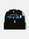 Polar Bear Jacquard Pattern Neutral Warm Curled Knitted Hat