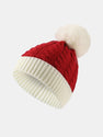 Jacquard Knit Beanie Hat With Pom Pom