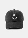 Smiley Face Pattern Classic Retro Washed Distressed Cotton Baseball Cap
