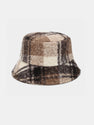 Vintage Teddy Check Warm Bucket Hat