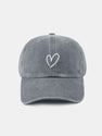 Simple Love Pattern Casual Washed Cotton Baseball Cap