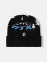Polar Bear Jacquard Pattern Neutral Warm Curled Knitted Hat