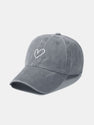 Simple Love Pattern Casual Washed Cotton Baseball Cap