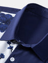 Floral Patchwork Print Button Up Shirt.