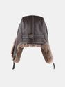 Faux Leather Plush Aviator Trooper Trapper Hat