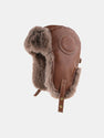Faux Leather Plush Aviator Trooper Trapper Hat