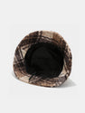 Vintage Teddy Check Warm Bucket Hat