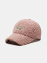 Boston Embroidery Teddy Plush Baseball Cap