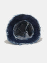 Vintage Distressed Denim Frayed Bucket Hat