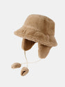 Detachable Earflaps Plush Bucket Hat