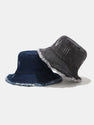 Vintage Distressed Denim Frayed Bucket Hat