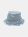 Vintage Distressed Denim Frayed Bucket Hat