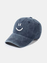 Smiley Face Pattern Classic Retro Washed Distressed Cotton Baseball Cap