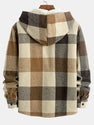 Fleece Lined Plaid Hooded Overshirt