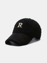 Letter R Embroidery Plush Baseball Cap