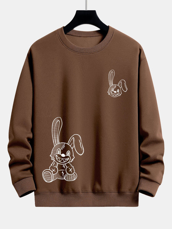 Smiling Bunny Print Relax Fit