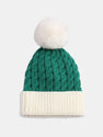 Jacquard Knit Beanie Hat With Pom Pom