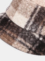 Vintage Teddy Check Warm Bucket Hat