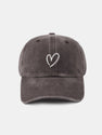 Simple Love Pattern Casual Washed Cotton Baseball Cap