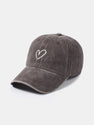 Simple Love Pattern Casual Washed Cotton Baseball Cap