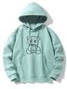 Line Shaped Bear Print Drop Shoulder Relaxed