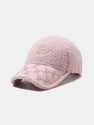 Letter R Embroidery Plush Baseball Cap