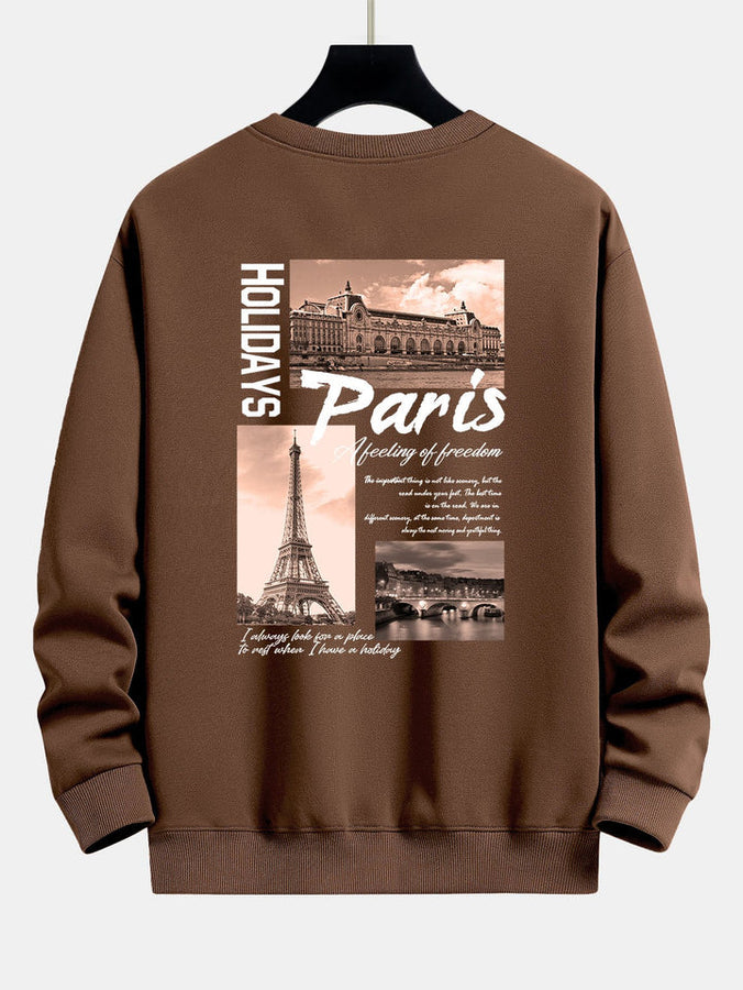 Paris Cityscape Print Relax Fit