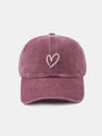 Simple Love Pattern Casual Washed Cotton Baseball Cap