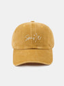 Smile Letter Casual Washed Cotton Baseball Cap