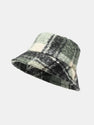 Vintage Teddy Check Warm Bucket Hat