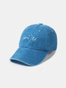 Smile Letter Casual Washed Cotton Baseball Cap