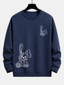 Smiling Bunny Print Relax Fit