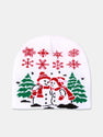 Snowman Couple Pattern Jacquard Knitted Hat