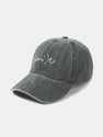Smile Letter Casual Washed Cotton Baseball Cap