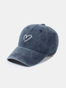 Simple Love Pattern Casual Washed Cotton Baseball Cap