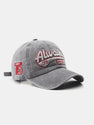 Always Slogan Embroidery Washed Distressed Baseball Cap