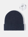 Warm Fleece Lined Knit Beanie Hat Cuffed Cap