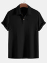 Knitted Waffle Polo Shirt