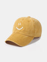 Smiley Face Pattern Classic Retro Washed Distressed Cotton Baseball Cap