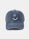 Smiley Face Pattern Classic Retro Washed Distressed Cotton Baseball Cap